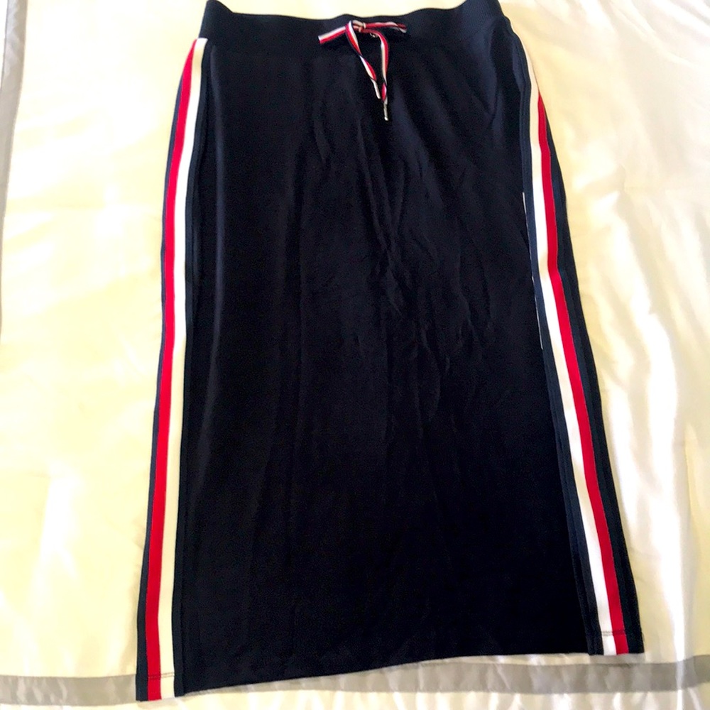 Tommy Hilfiger sporty stripe midi skirt